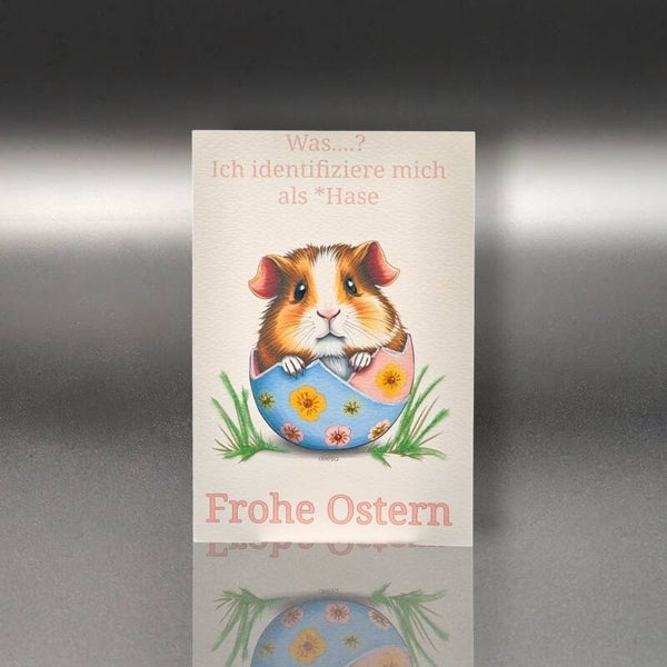 Postkarte - Ein Meerschweinchen mit Hasenkomplex
