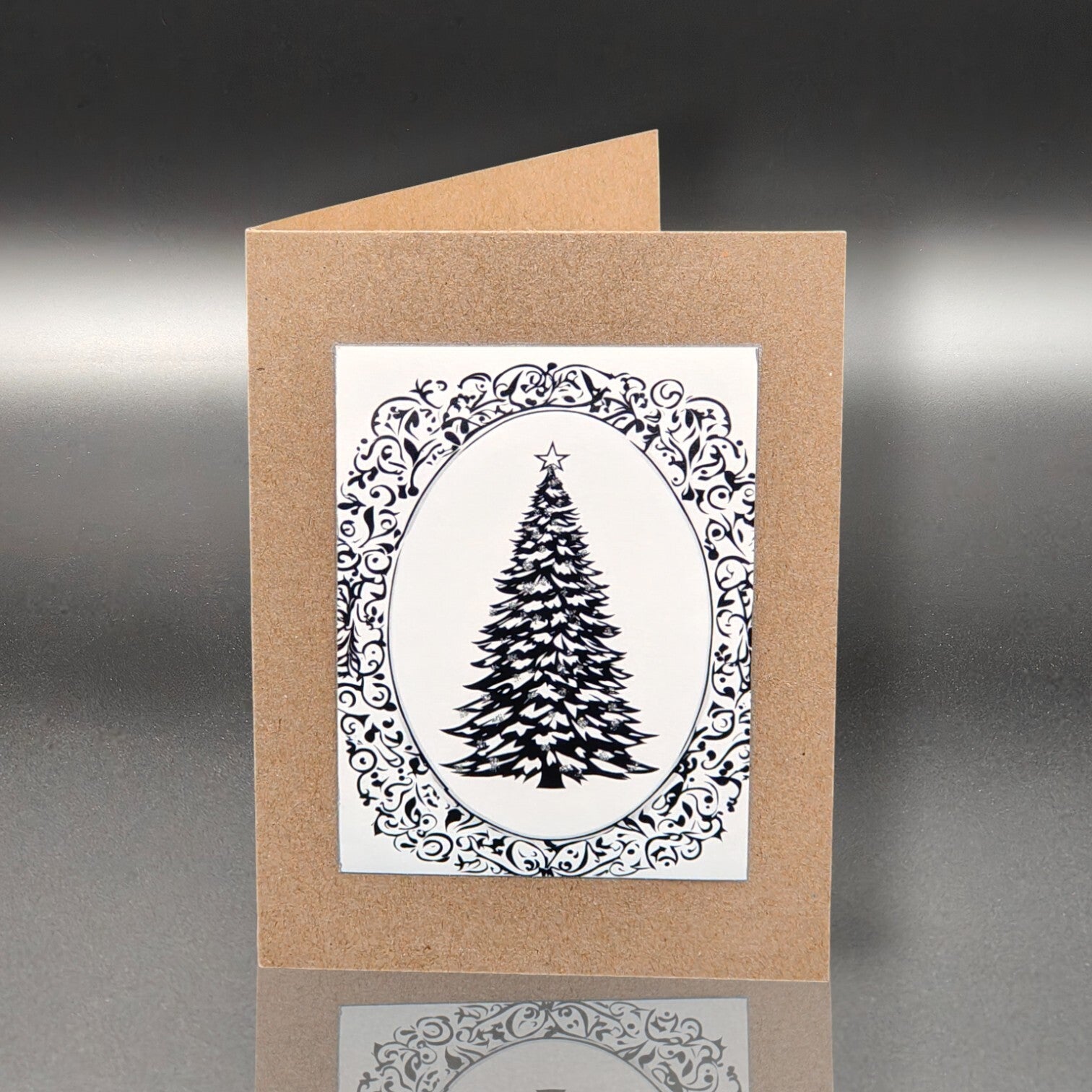 Weihnachtskarte - Tannenbaum mit Stil – Klassik trifft Weihnachten