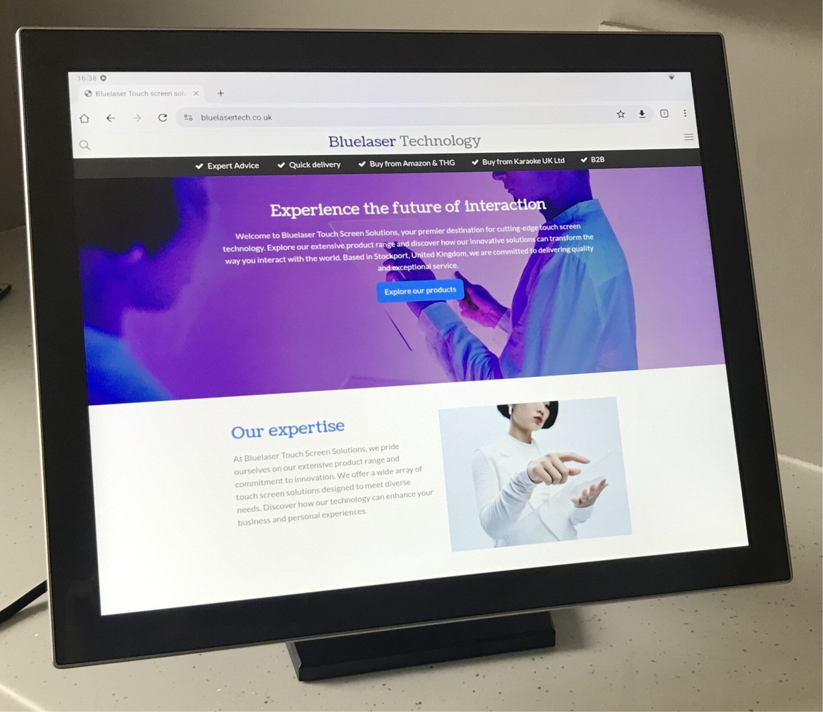 Bluelaser Touch screen solutions