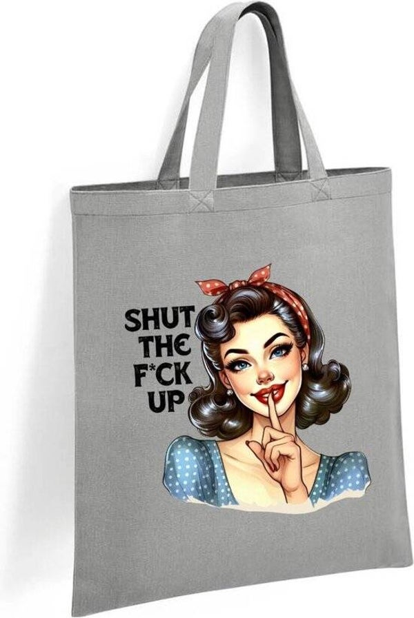 Shut The F*ck Up Shopper Grijs