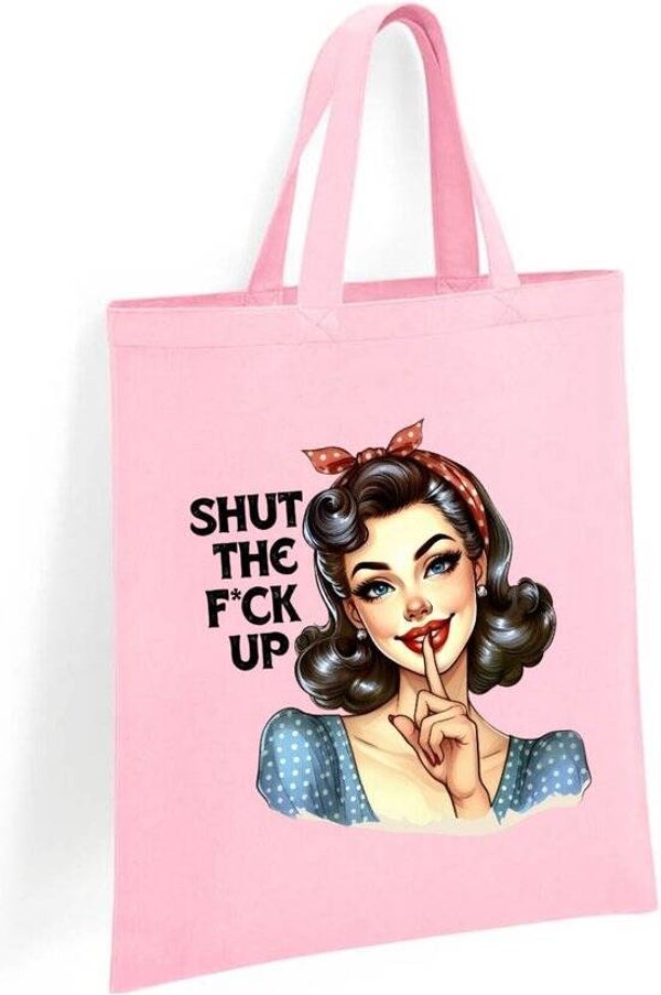 Shut The F*ck Up Shopper Pink