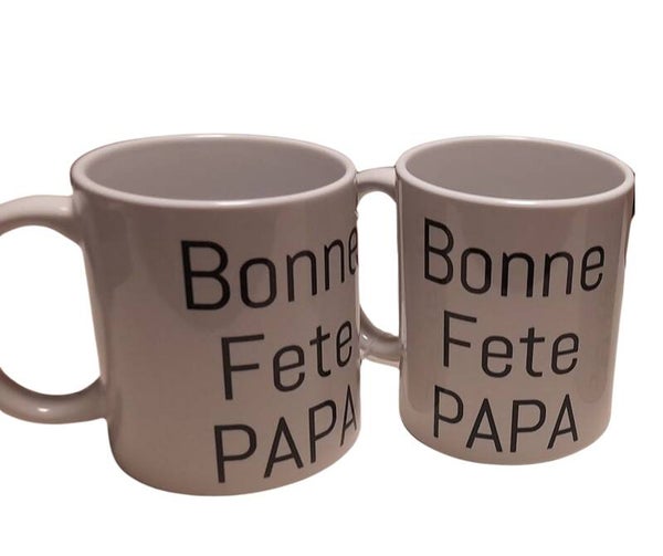 Mug blanc simple personnaliser avec écriture