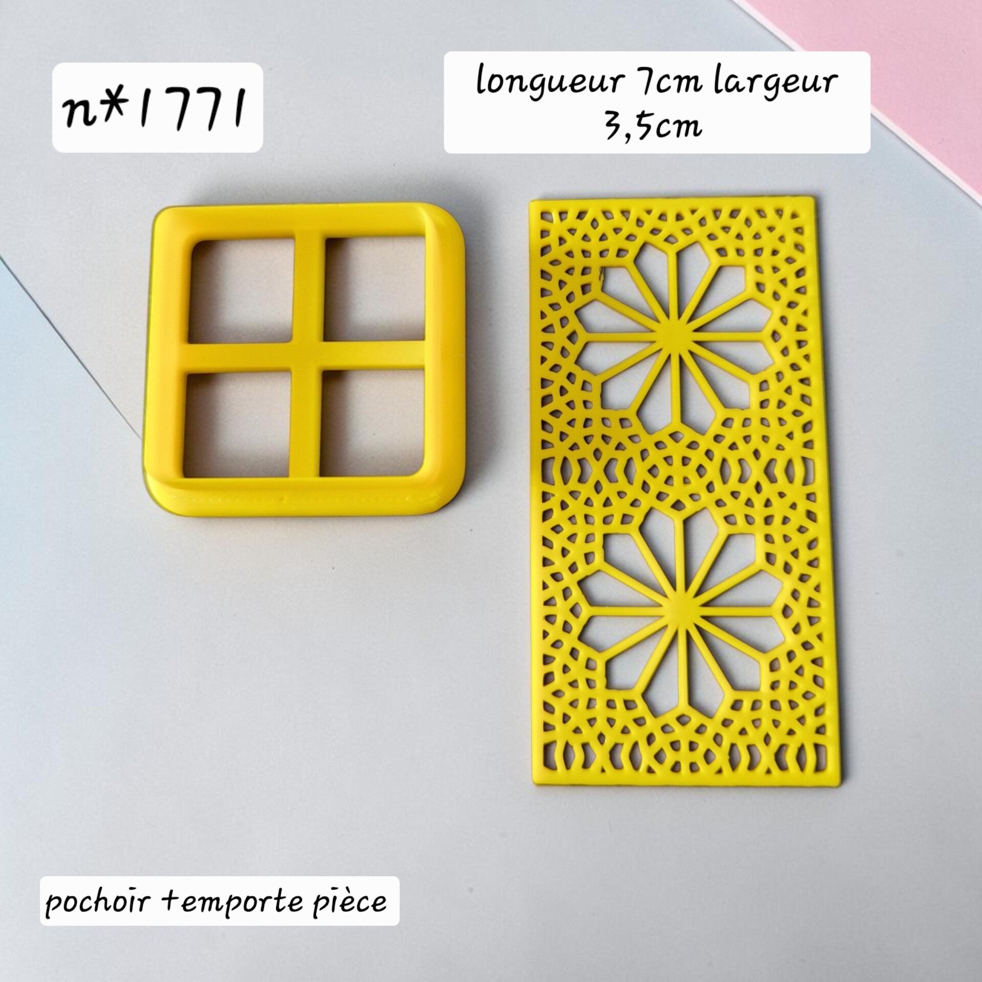 pochoir pour pâte polymer