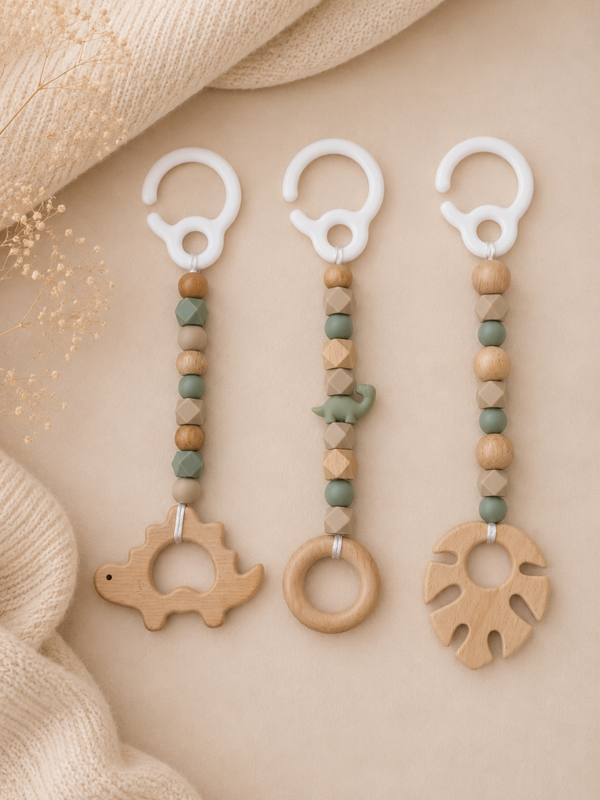 Activiteitenhanger set (3 stuks)  - dino saliegroen