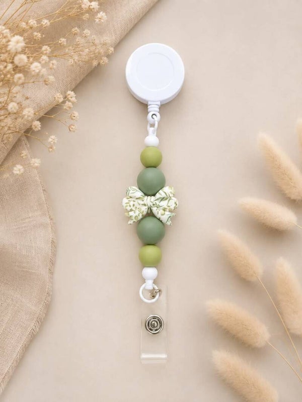 Badgehouder- Groene strik