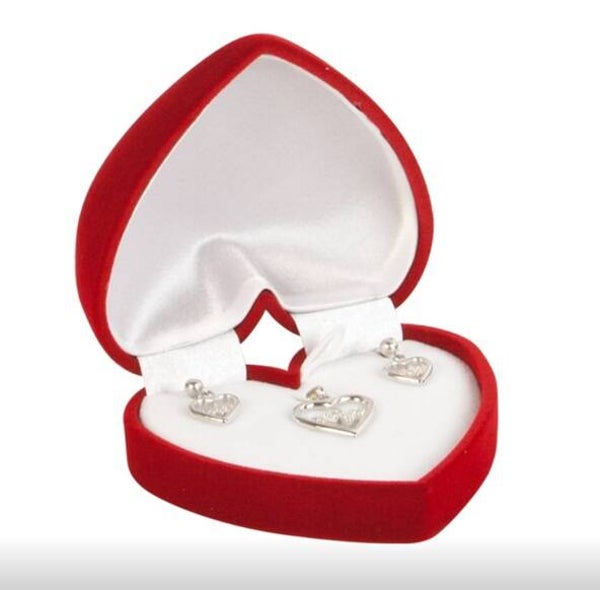 Sieradendoosje oorbellen/hanger hartje