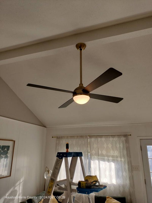 Ceiling fan under 12 foot installation