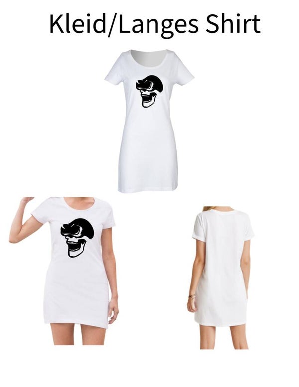 Langes Shirt/ Kleid Totenkopf 1