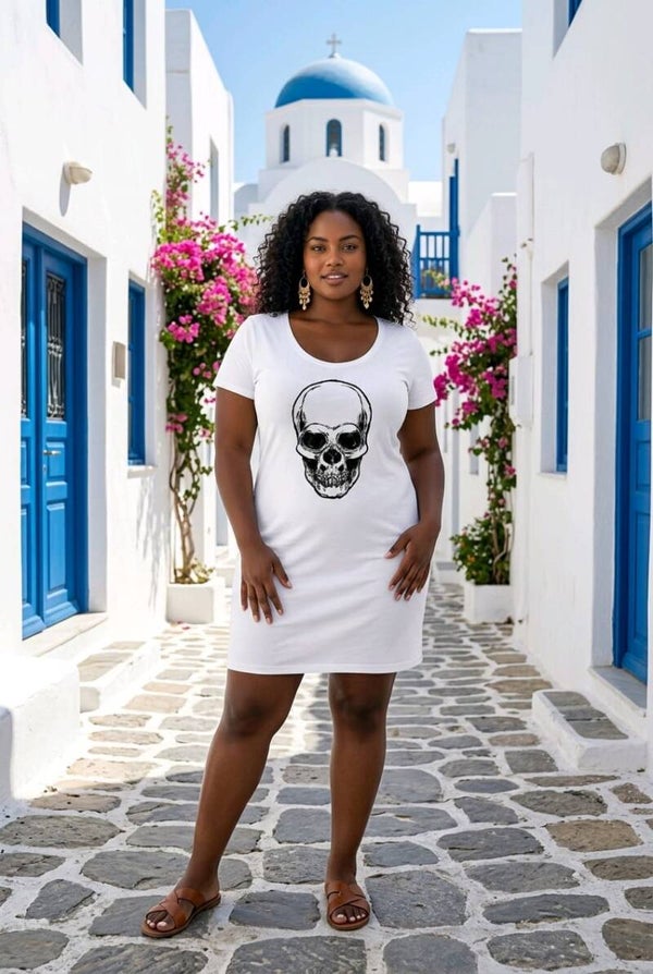 Langes Shirt/ Kleid Totenkopf 2