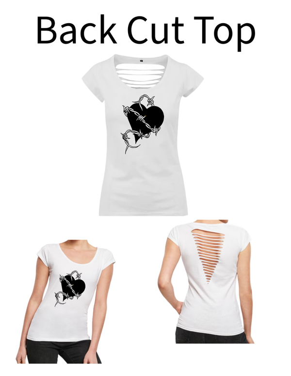 Back Cut Top Herz mit Draht 1