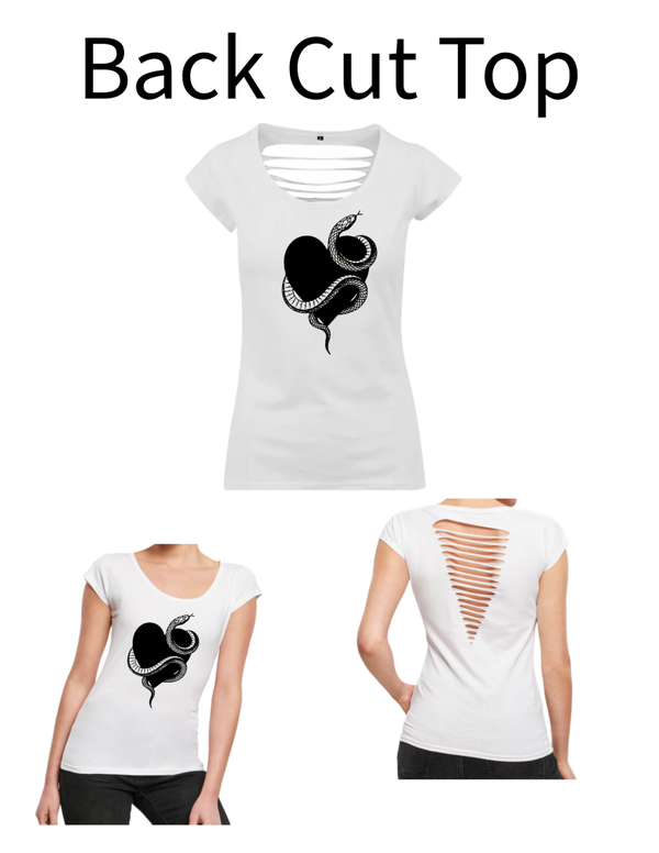 Back Cut Top Herz mit Schlange 1