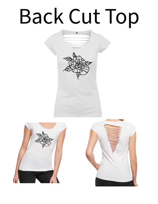 Back Cut Top Rose 0