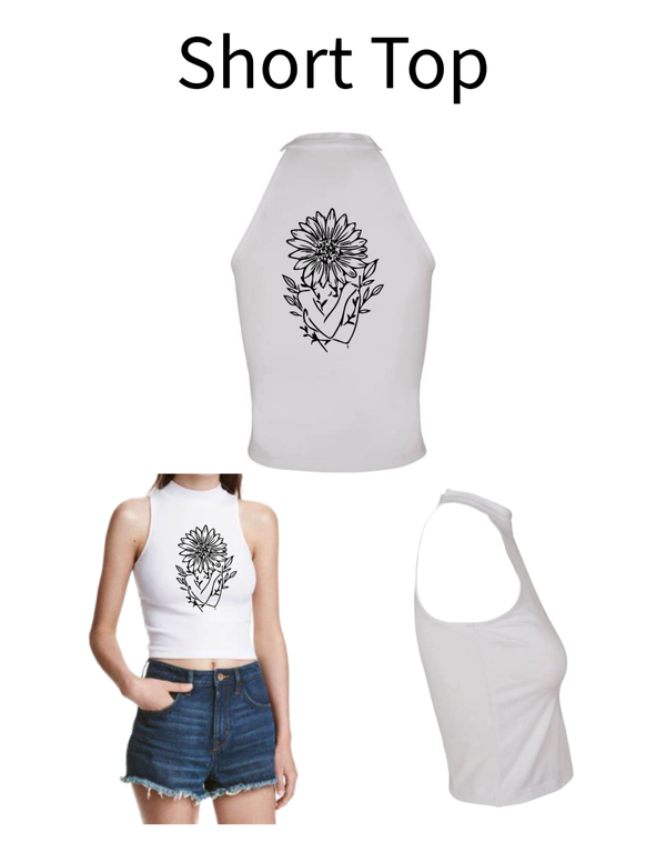 Turtleneck Short Top Blume Dame 4