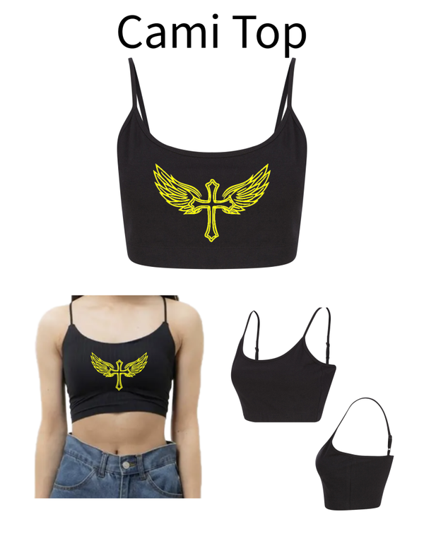 Cami Top  Engelsflügel mit Kreuz 1