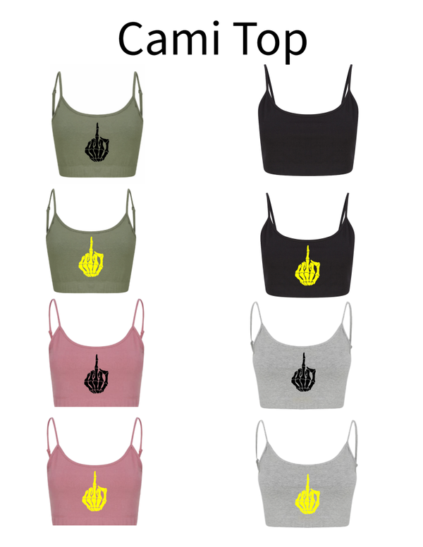 Cami Top Skelett Stinkefinger 3