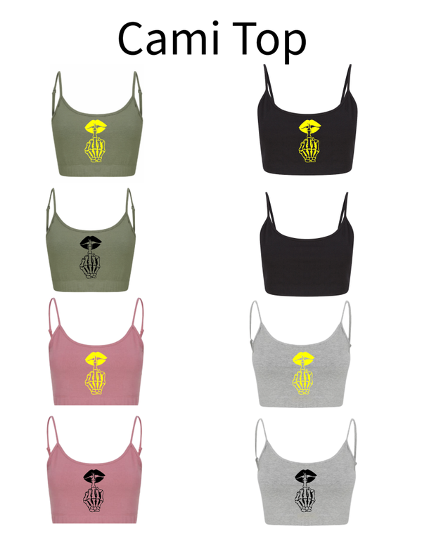 Cami Top Skelett Stinkefinger 4
