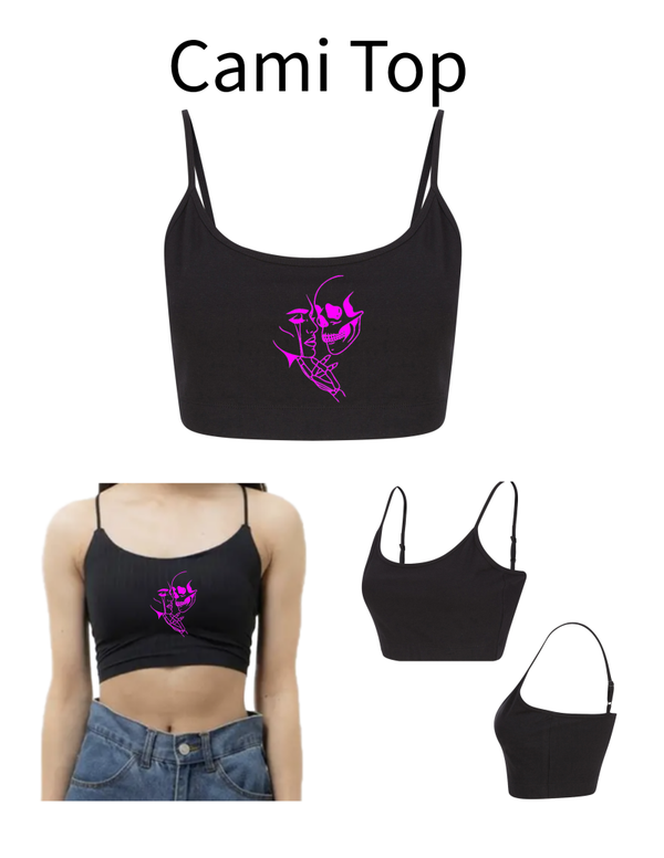 Cami Top Totenkopf mit Frau 1