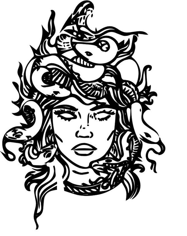 Turtleneck Short Top Frau mit Schlange 1