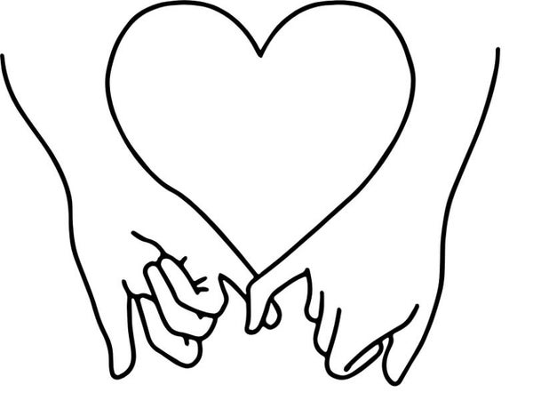 Turtleneck Short Top Hand mit Herz 2