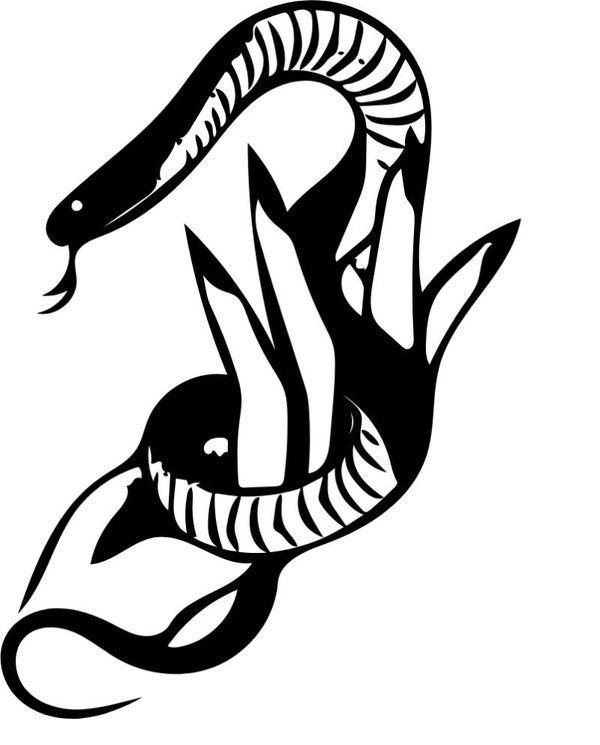 Turtleneck Short Top Hand mit Schlange 1