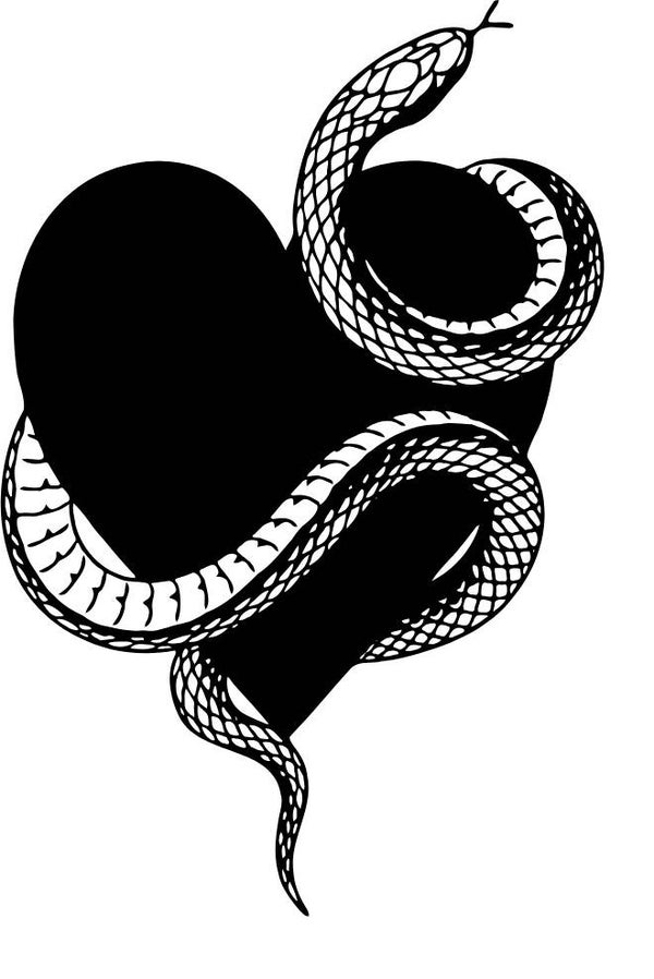 Turtleneck Short Top Herz Schlange 1