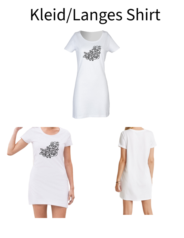 Langes Shirt/ Kleid Rose 2