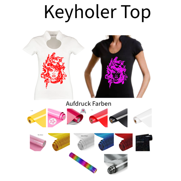Corporate Top Keyhole Frau mit Schlange 1