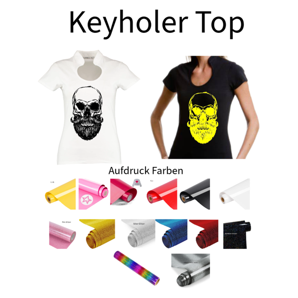 Corporate Top Keyhole Kopf mit Bart 1