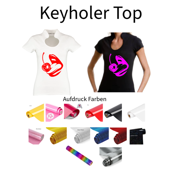 Corporate Top Keyhole Mund Kirsche 1
