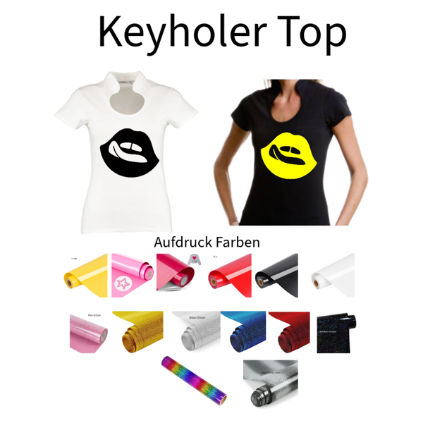 Corporate Top Keyhole Mund Zunge Raus 1