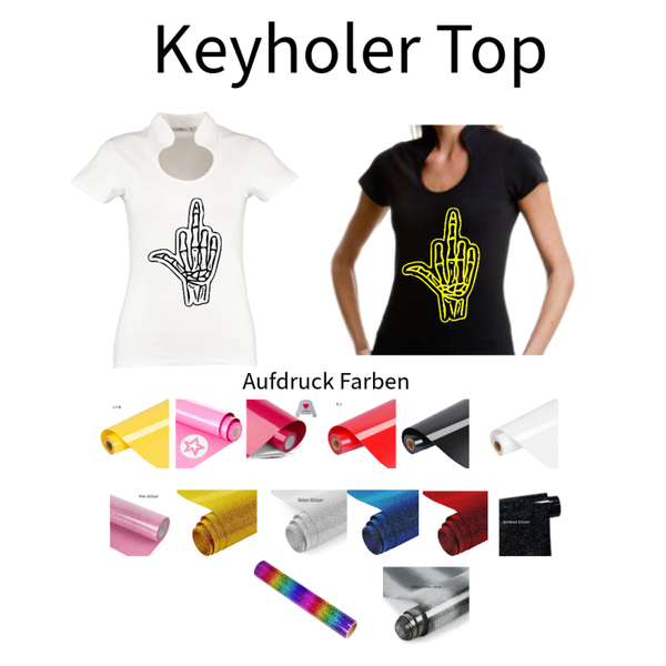 Corporate Top Keyhole Skelett Stinke Finger 1