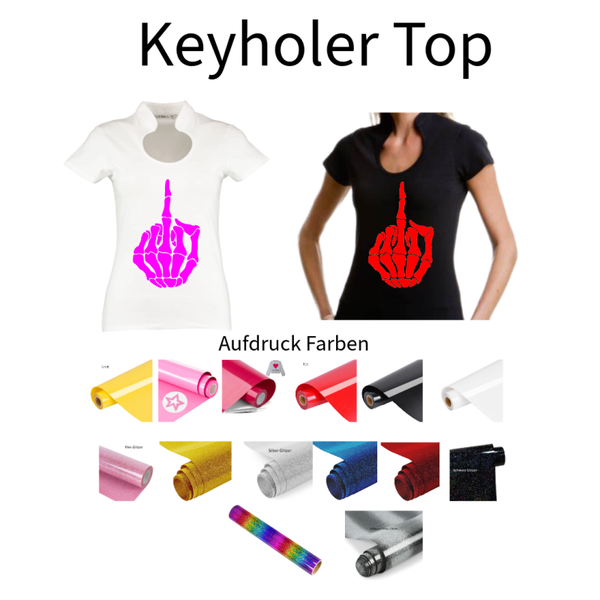 Corporate Top Keyhole Skelett Stinke Finger 3