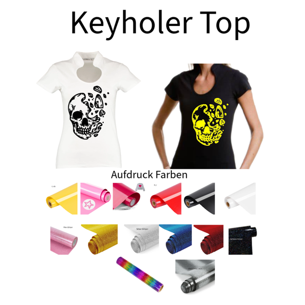 Corporate Top Keyhole Totenkopf 18