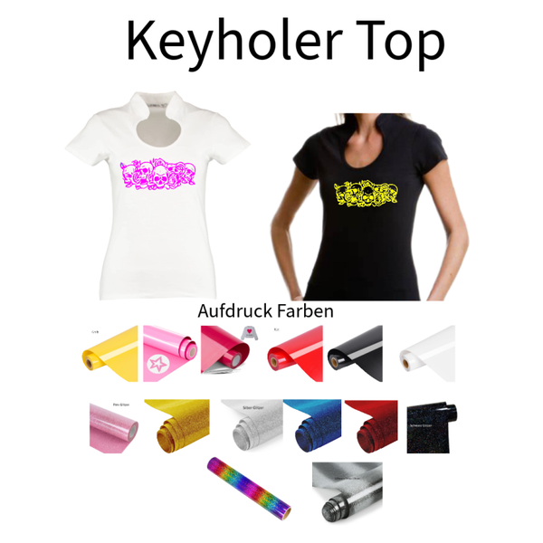 Corporate Top Keyhole Totenkopf 20