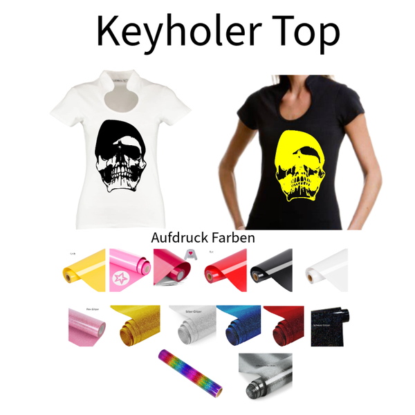 Corporate Top Keyhole Totenkopf 33