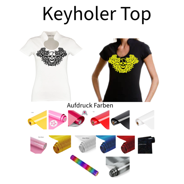 Corporate Top Keyhole Totenkopf 4