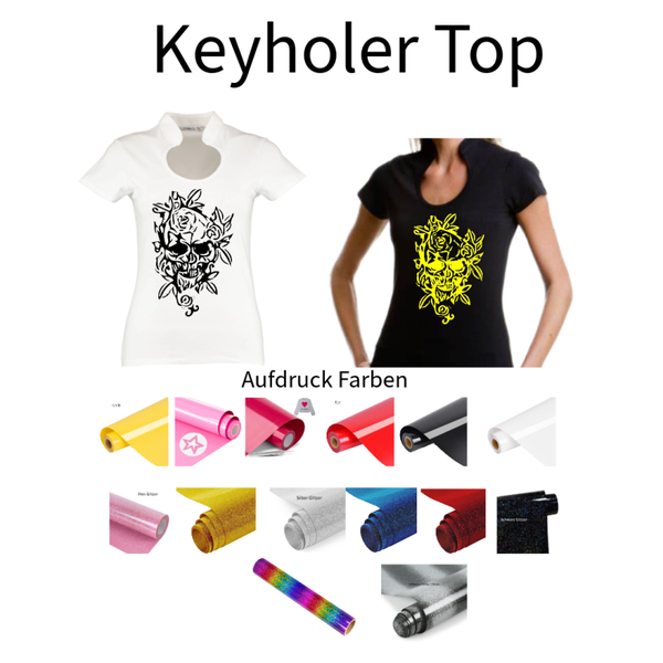 Corporate Top Keyhole Totenkopf 7