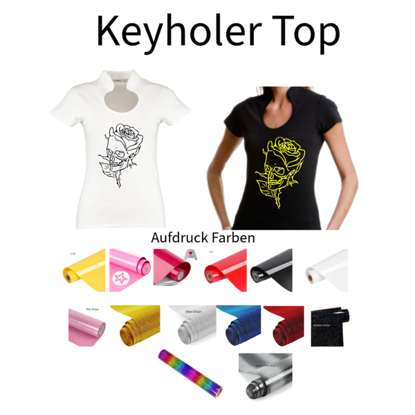Corporate Top Keyhole Totenkopf 8
