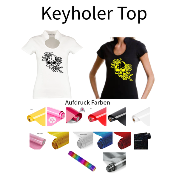 Corporate Top Keyhole Totenkopf 9