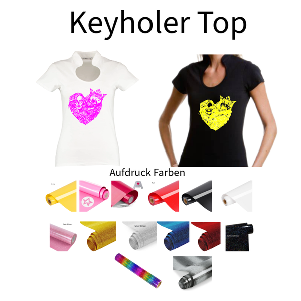 Corporate Top Keyhole Totenkopf Herz 1