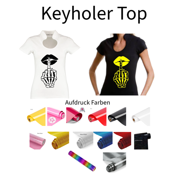 Corporate Top Keyhole Skelett Stinke Finger 4