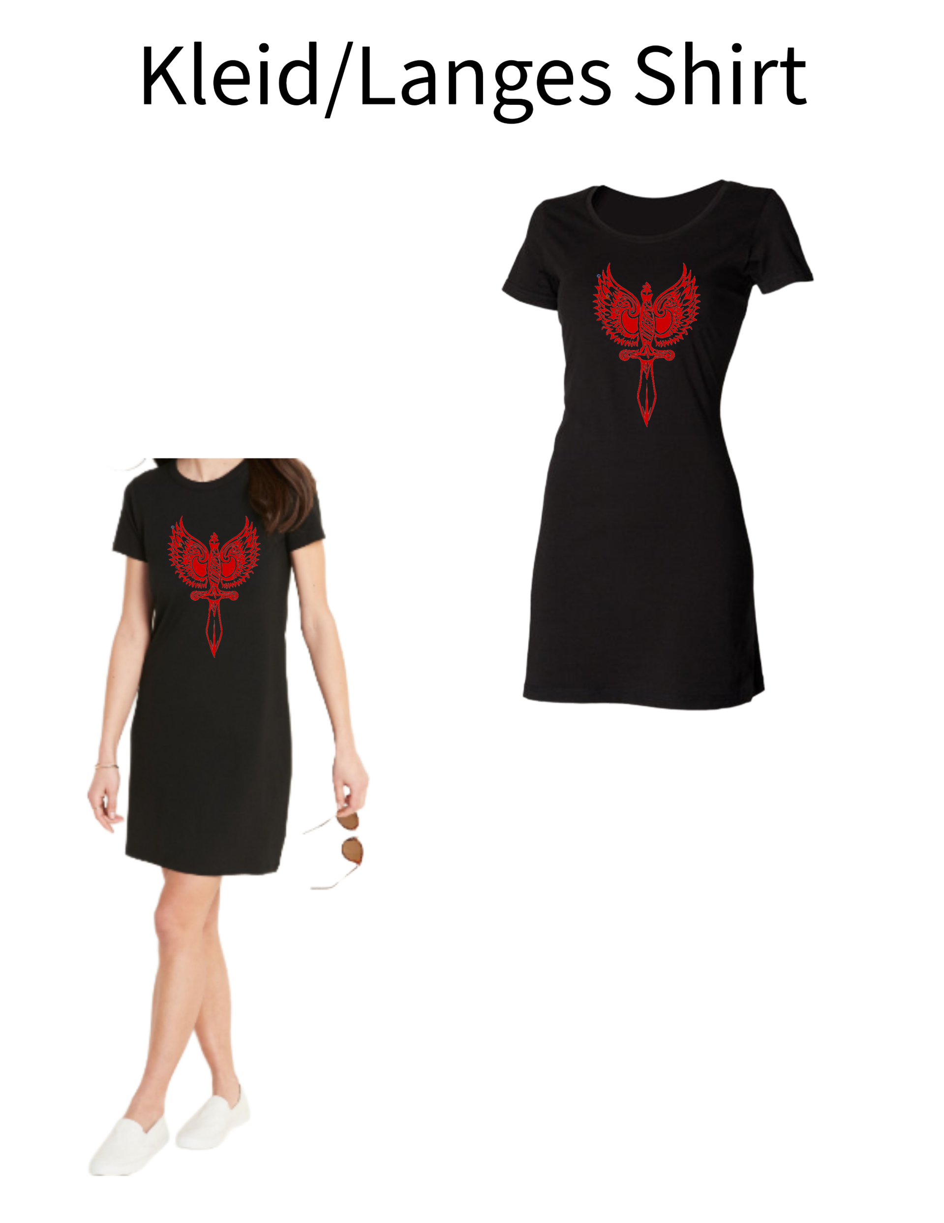 Langes Shirt/ Kleid Dolch 1