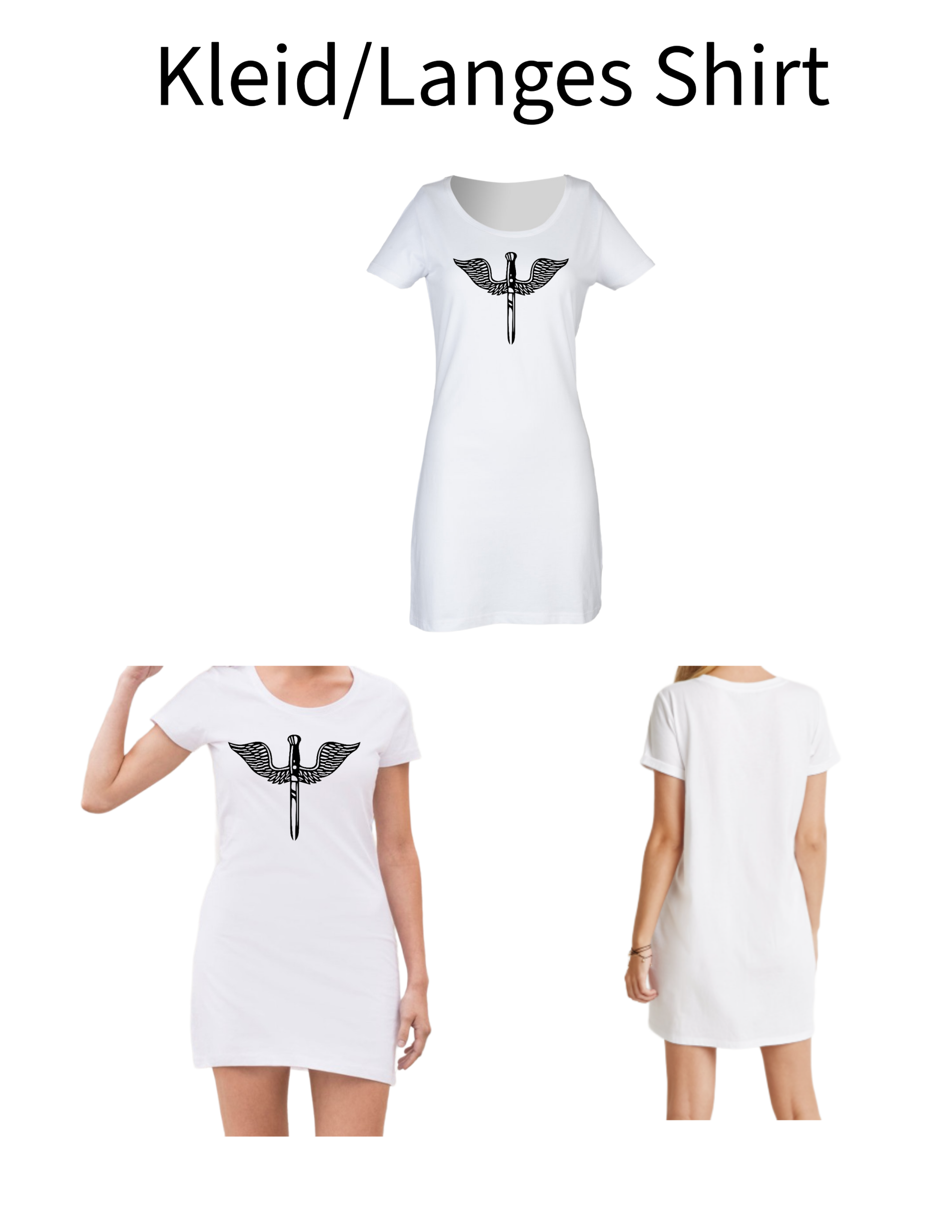 Langes Shirt/ Kleid Dolch 2