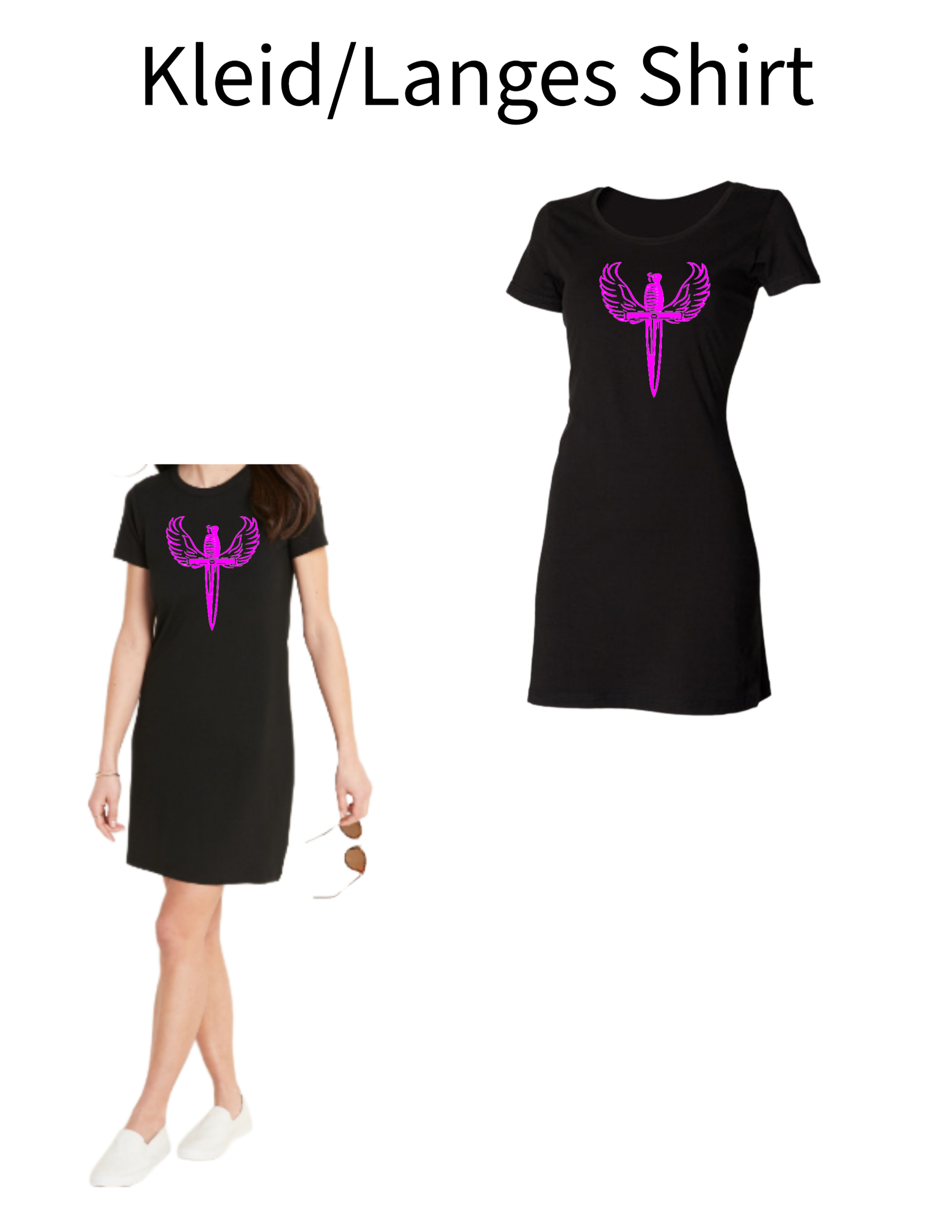 Langes Shirt/ Kleid Dolch 3