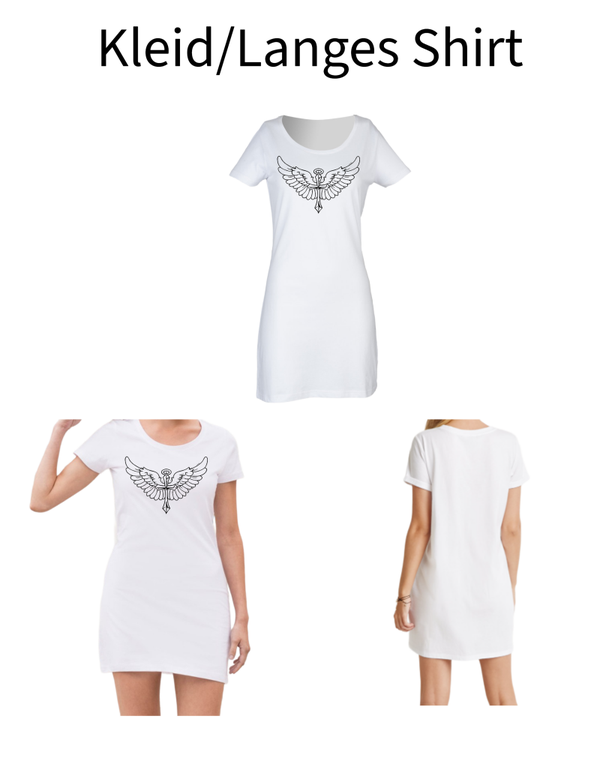 Langes Shirt/ Kleid Engelsflügel mit Kreuz 2