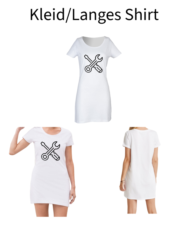 Langes Shirt/ Kleid Gabelschlüssel 1