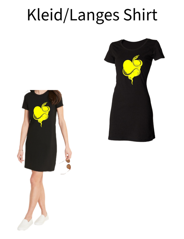 Langes Shirt/ Kleid Herz Schlange 1