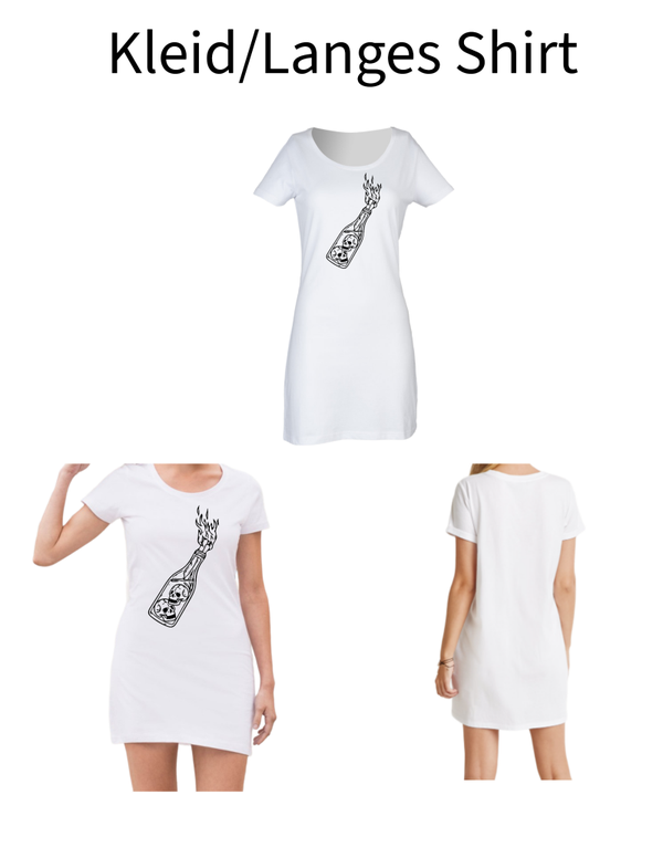 Langes Shirt/ Kleid Flasche 1
