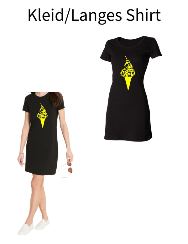 Langes Shirt/ Kleid Eis 1
