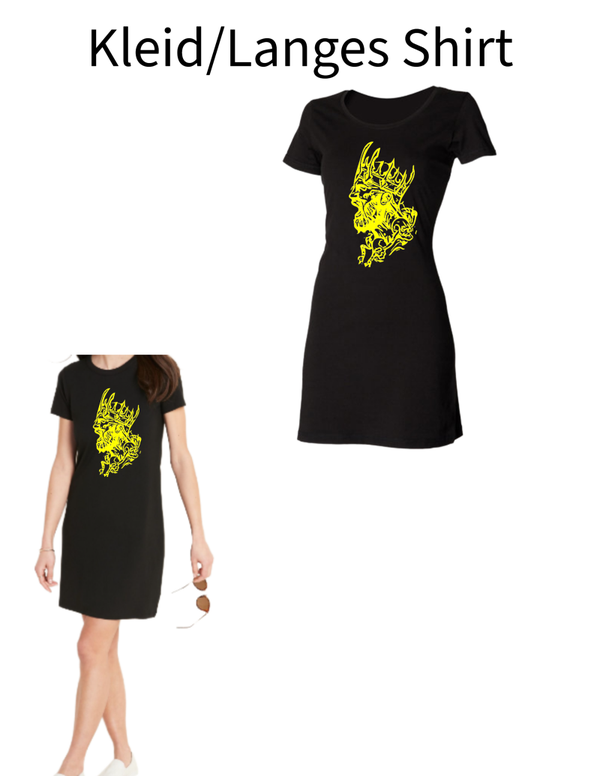 Langes Shirt/ Kleid Mann mit Krone 1